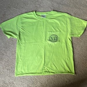 Chi Omega light green golf Texas T-shirt - size small